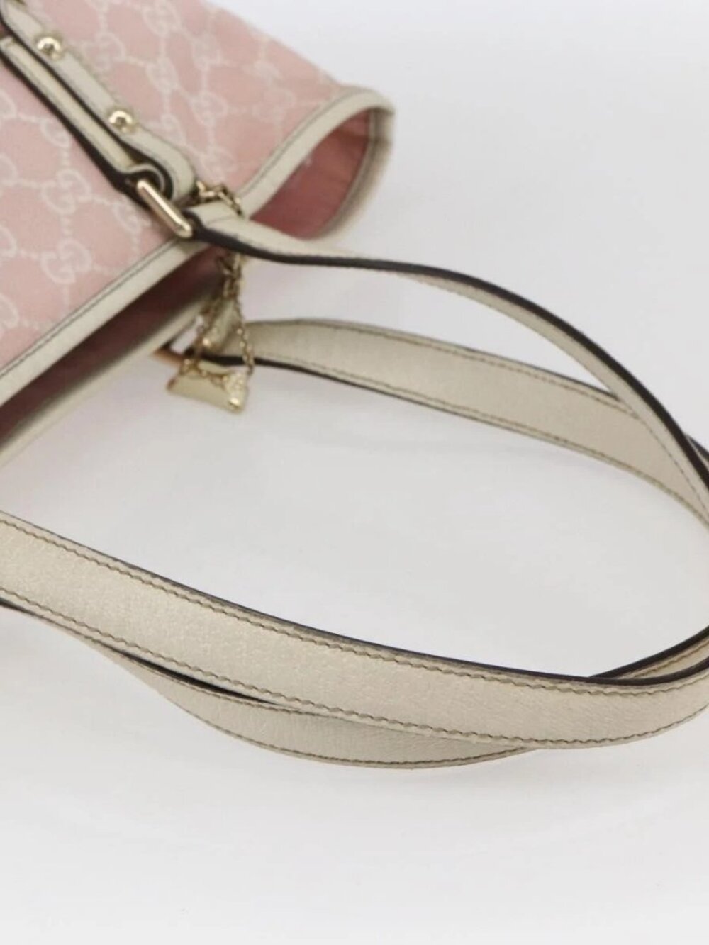 GUCCI GG Canvas Sherry Line Tote Bag Pink Gold - Picture 8 of 16